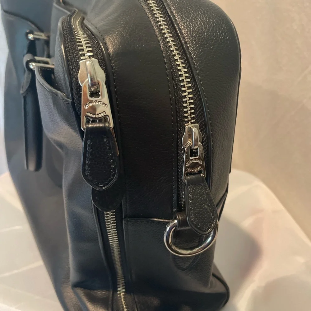 Coach Black Leather Briefcase